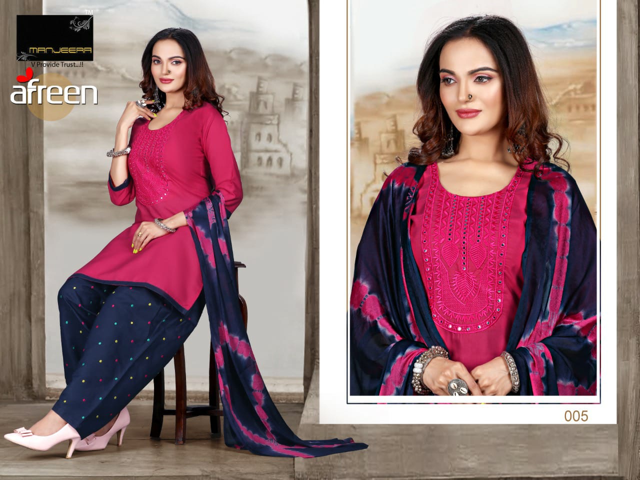 Majeera Afreen New Ethnic Embroidery Wear Fancy Designer Ready Made Salwar Suit Collection